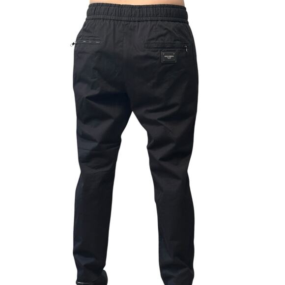 Dolce & Gabbana stretch cotton jogging pants with tag in Black size IT 46 - Picture 6 of 14